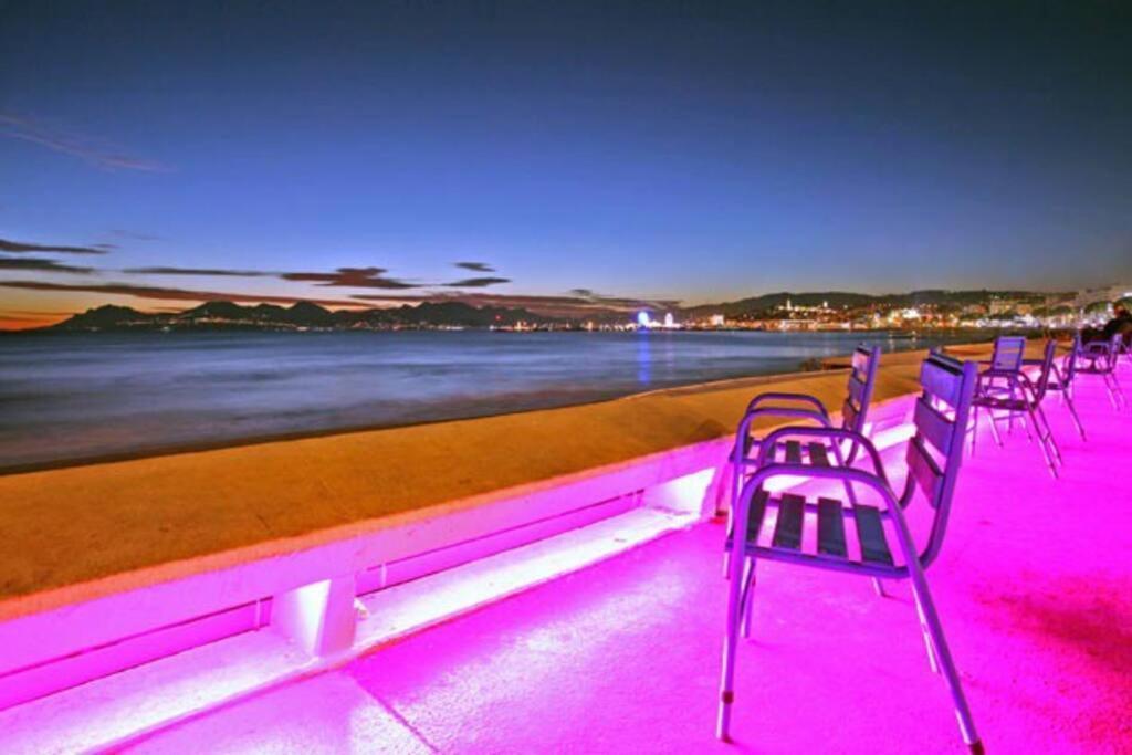 Cannes Palm Beach Parking, Clim, Wifi Plage 2' A Pieds Exterior photo